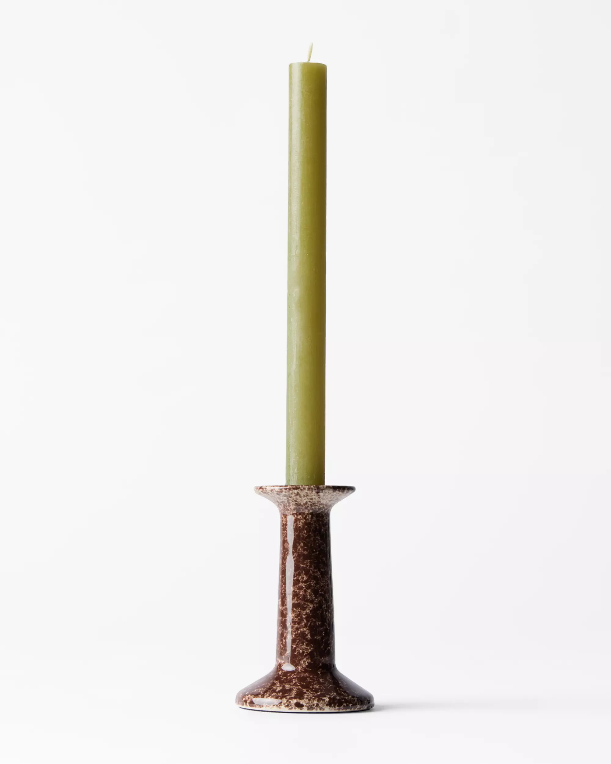 bougie longue ⌀2,2 x 27 cm rustique olive
