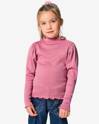 t-shirt enfant c&ocirc;tel&eacute; rose rose - 30889303PINK - HEMA