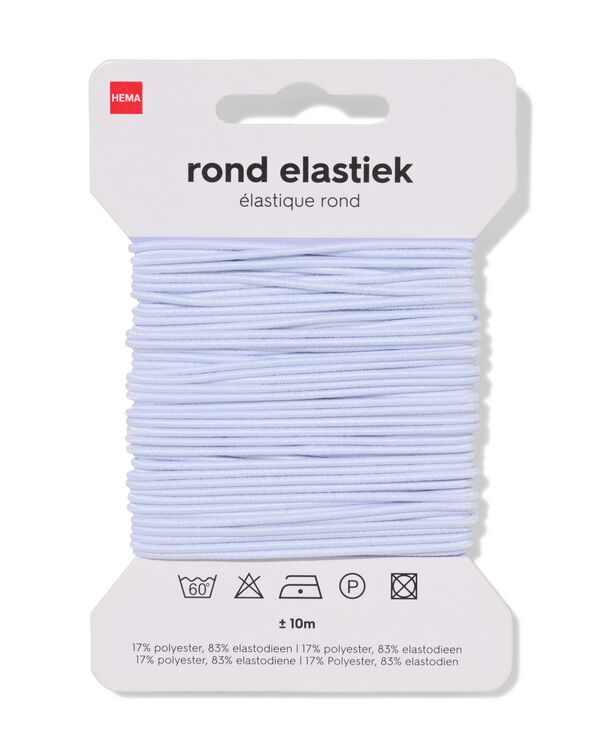 Rundes Gummiband, 10 m, wei&szlig; - 1400301 - HEMA