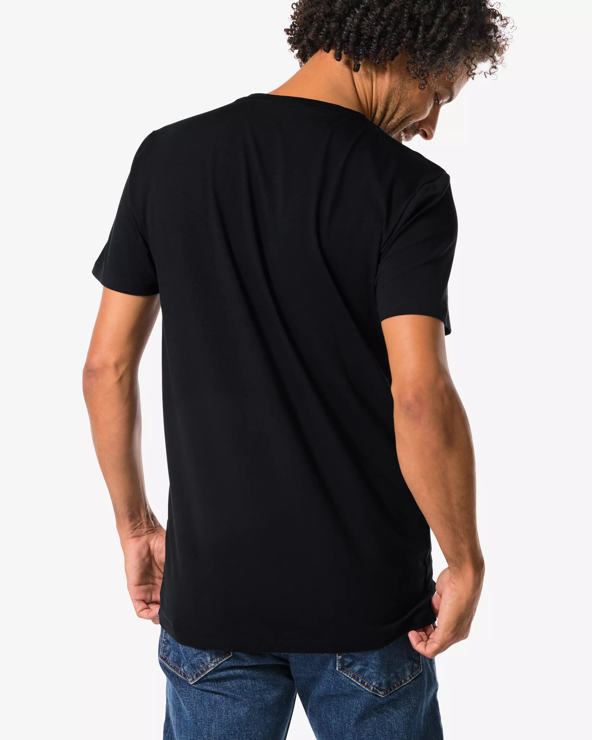 Herren T-Shirts, Slim Fit, mit O-Ausschnitt – 2 Stück