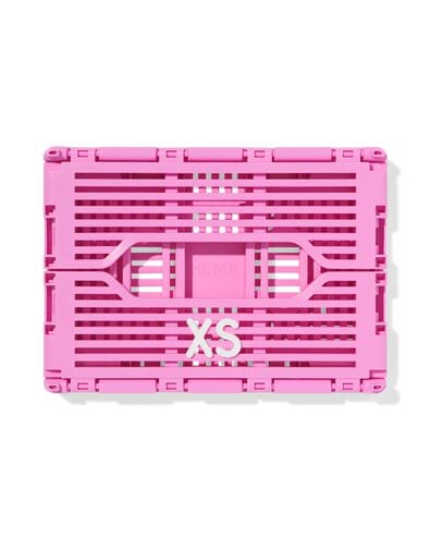 caisse pliable &agrave; lettres recycl&eacute;e XS rose rose XS  13 x 18 x 8 - 39810403 - HEMA