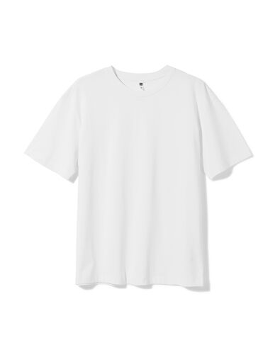 t-shirt femme Do relaxed fit blanc blanc - 36304320WHITE - HEMA