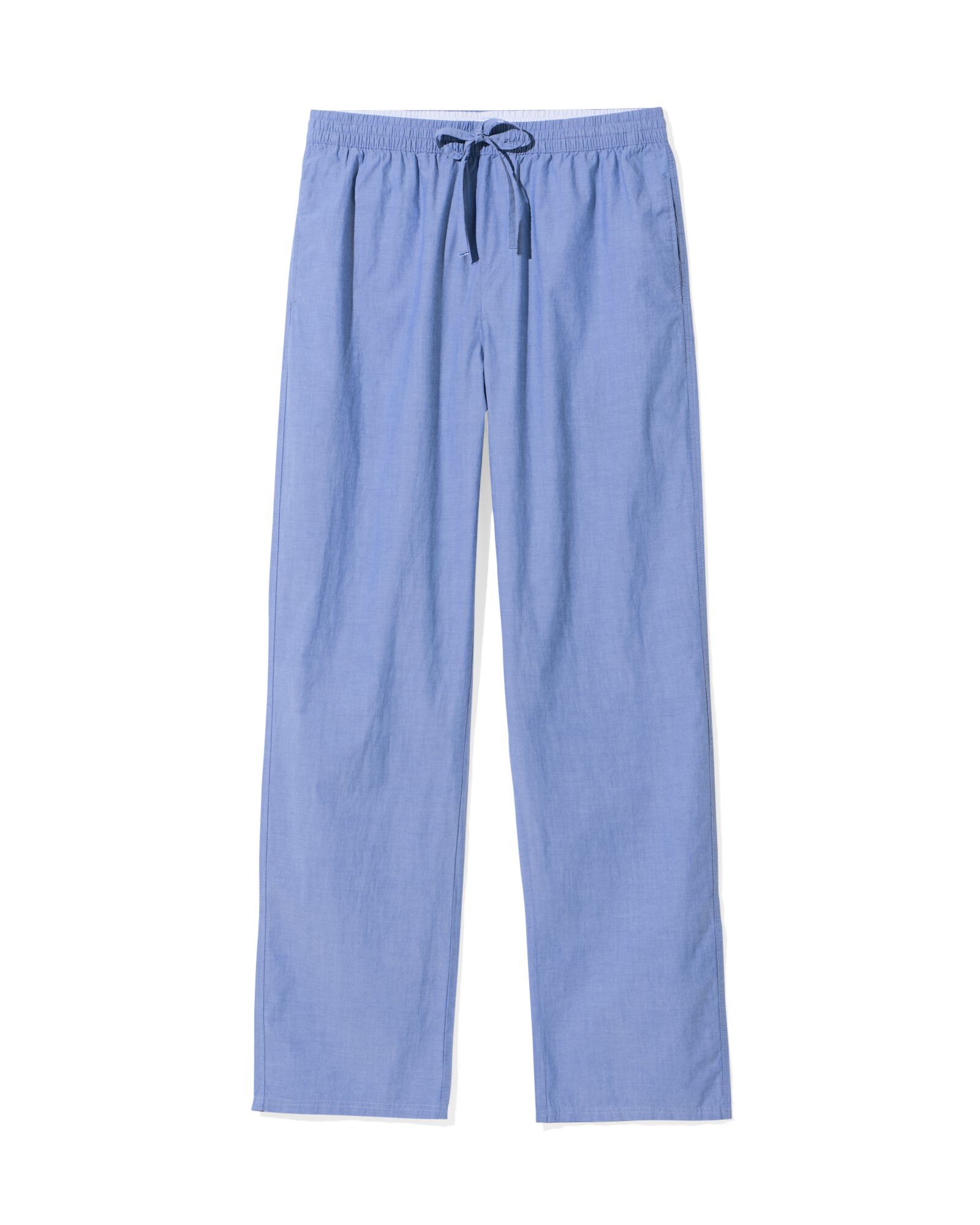 pantalon de pyjama homme Pepijn coupe droite popeline bleu moyen - 23686130MIDBLUE - HEMA