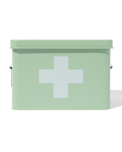 boîte à médicaments 23 x 14,5 x 16 cm en métal vert clair