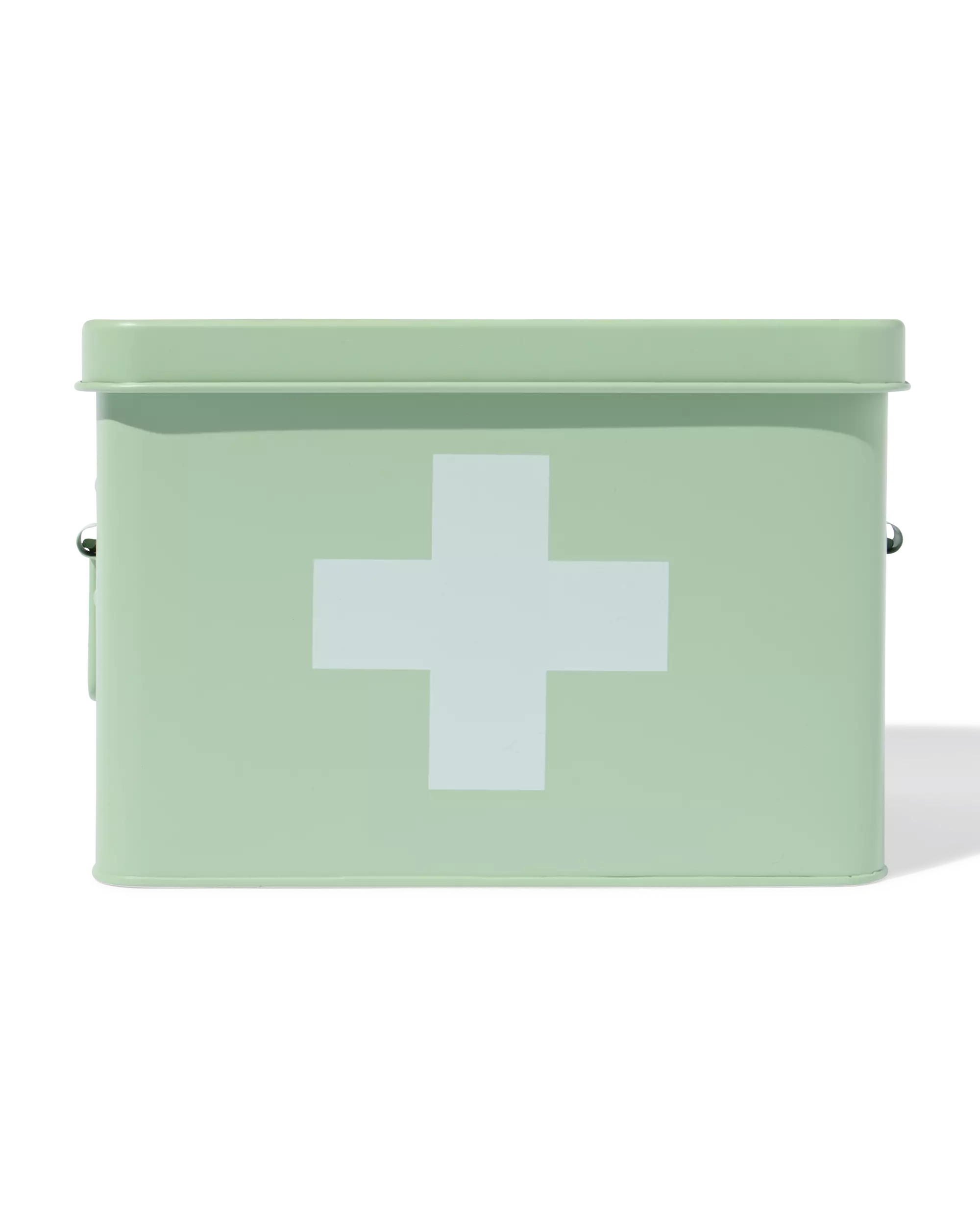 boîte à médicaments 23 x 14,5 x 16 cm en métal vert clair