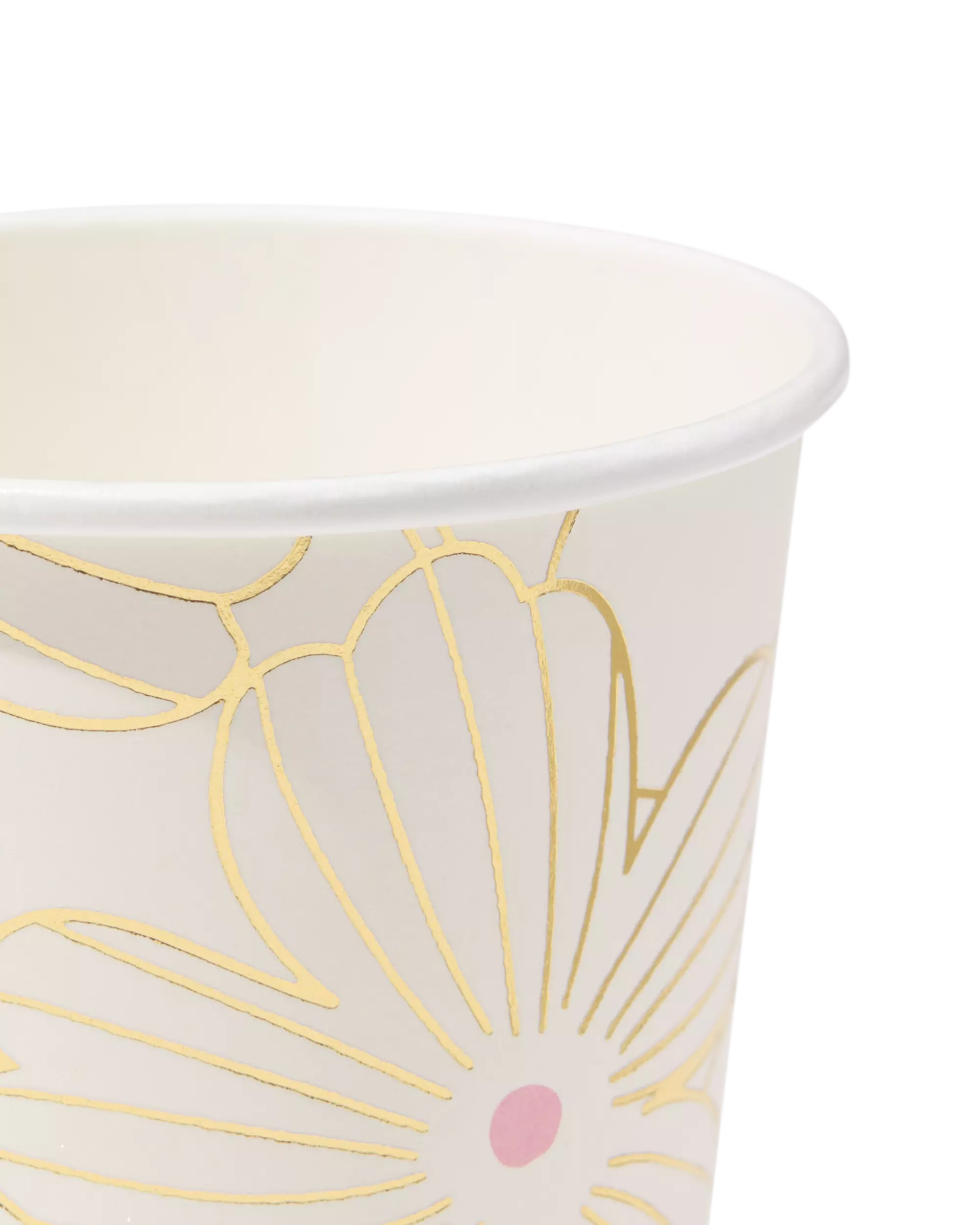gobelets 250 ml carton fleurs - lot de 8