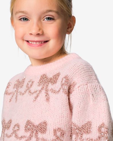 pull enfant grosse maille n&oelig;uds rose rose - 30893607PINK - HEMA
