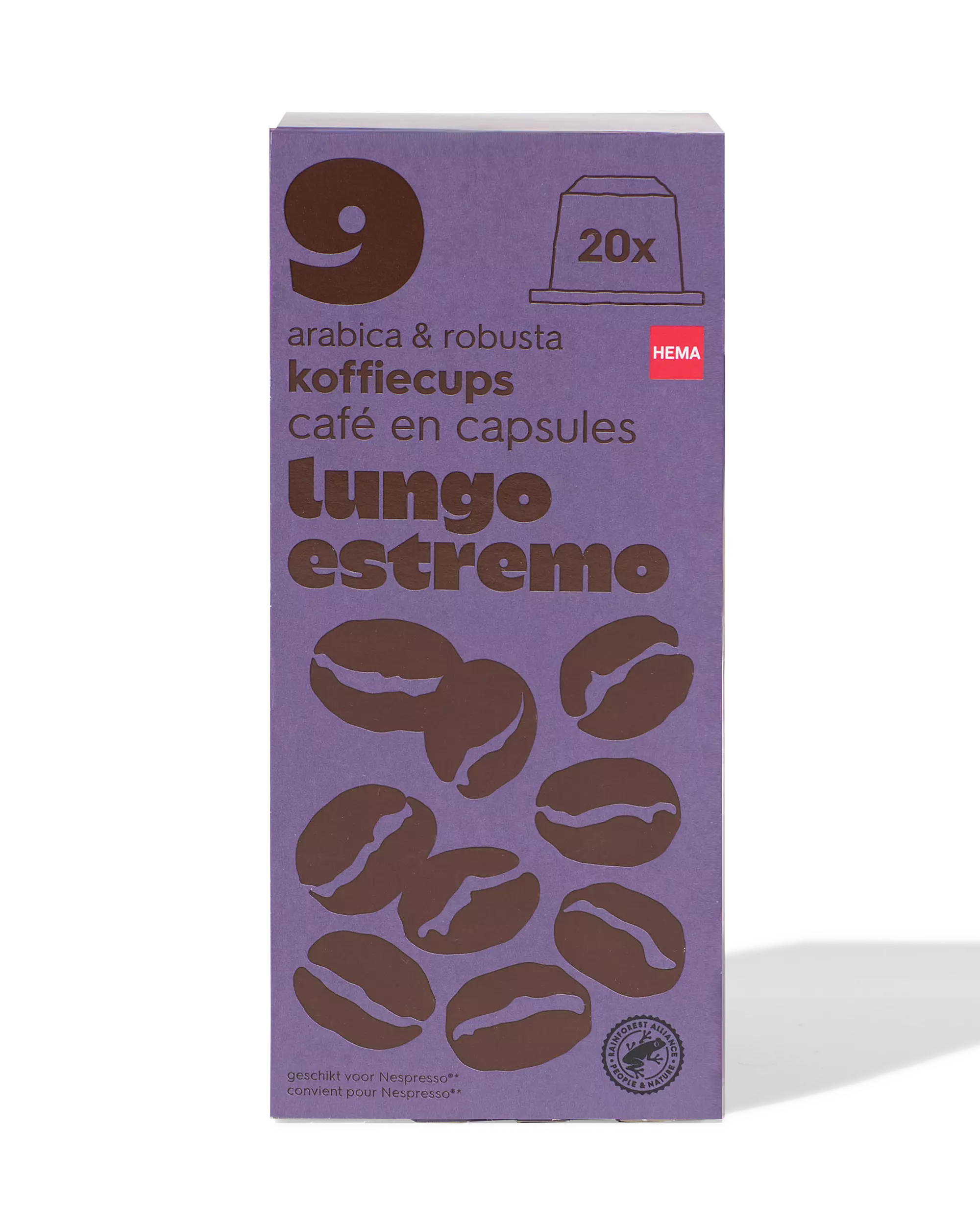 20 capsules de café lungo estremo