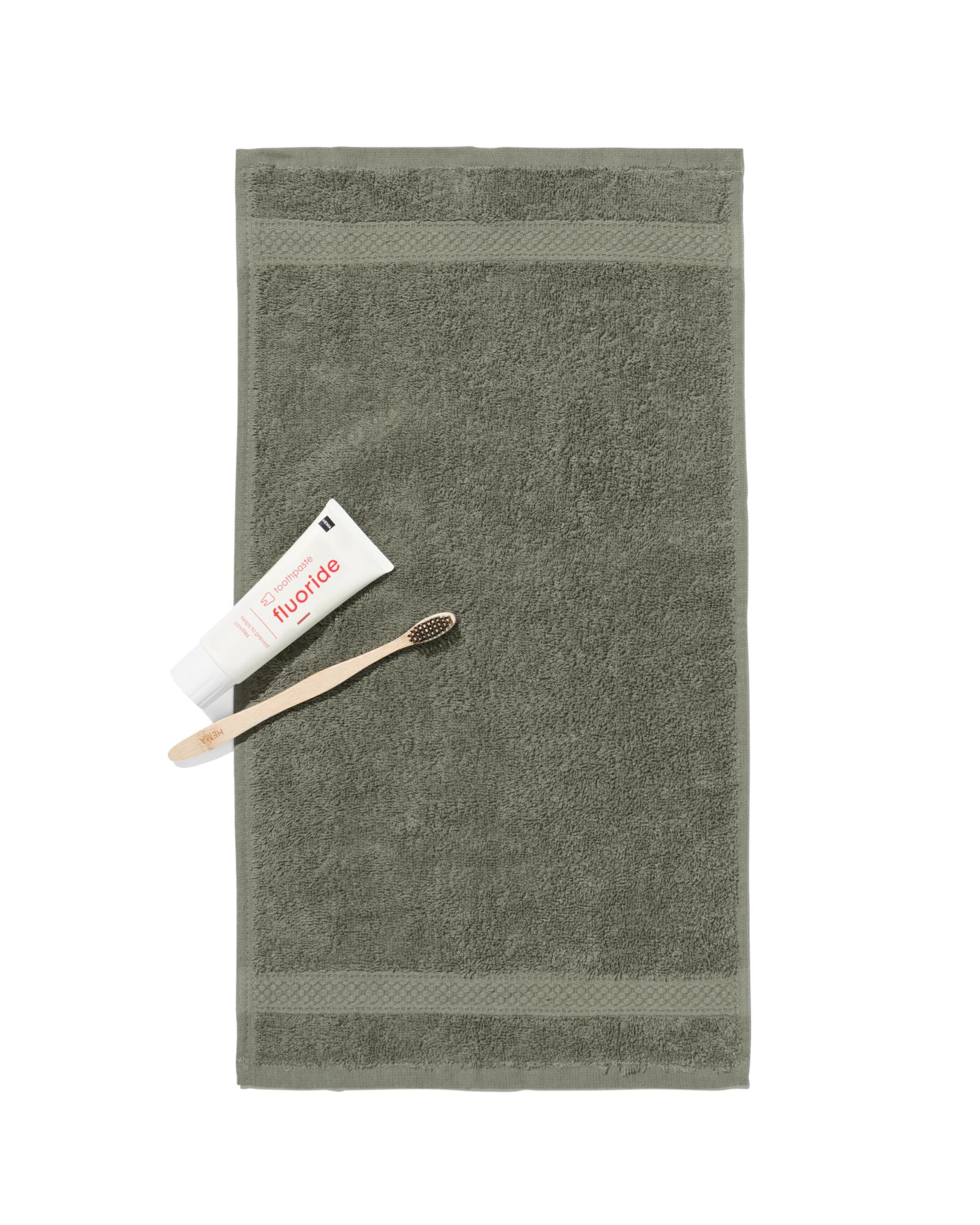 petite serviette 30 x 55 qualit&eacute; sup&eacute;rieure - gris-vert vert arm&eacute;e petite serviette - 5200701 - HEMA