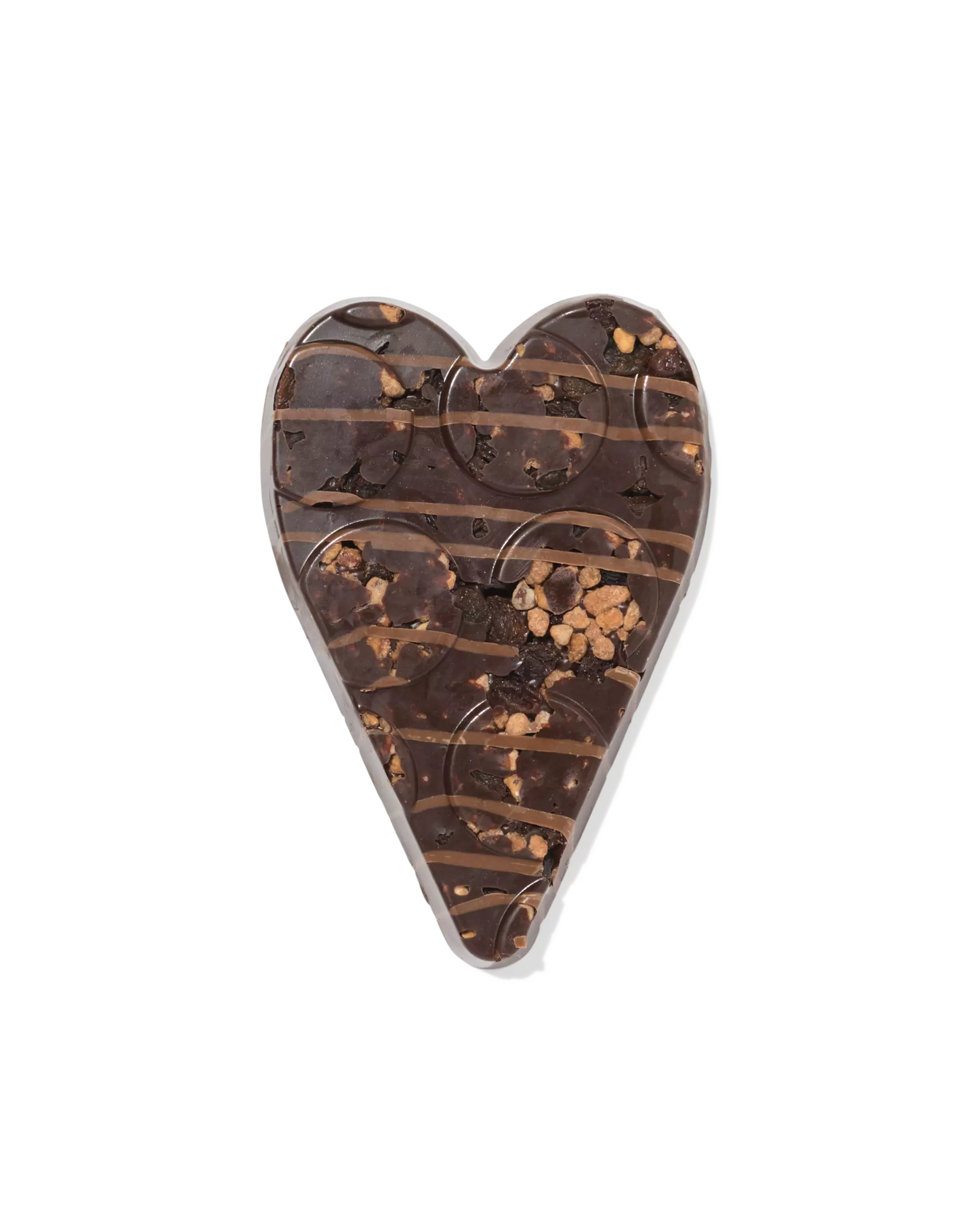 chocoladehart puur pecan rozijn 125g