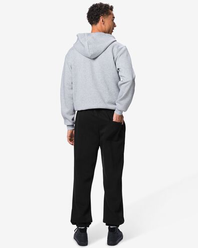 herenbroek Carlson regular fit sweatstof zwart zwart - 2101260BLACK - HEMA
