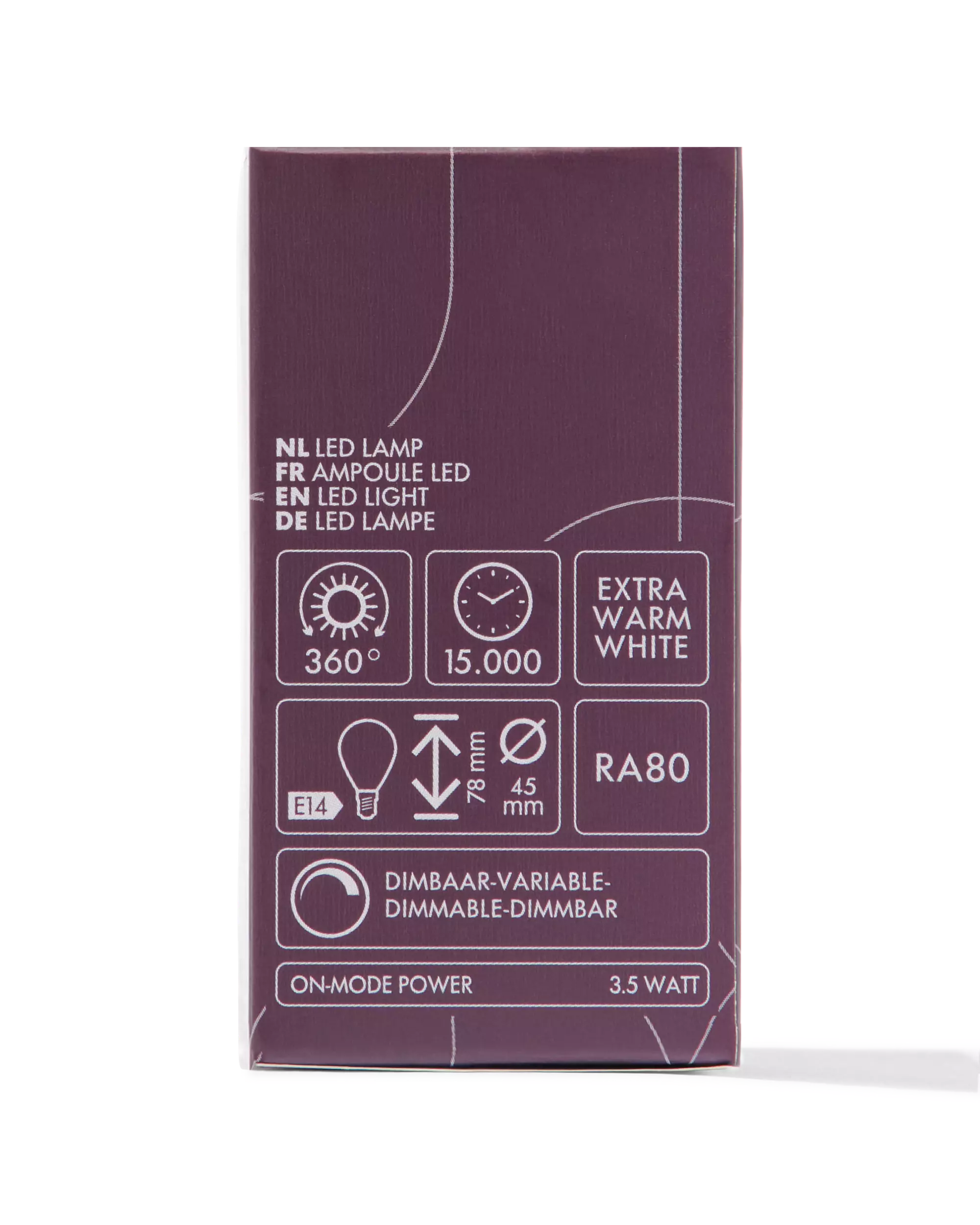 ampoule led sphérique E14 3,5W 200lm
