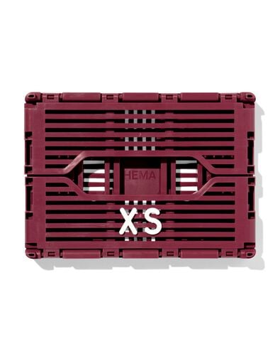 caisse pliante lettres recycl&eacute;e XS bordeaux bordeaux XS  13 x 18 x 8 - 39811083 - HEMA