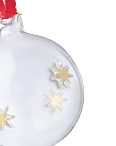 kerstbal ⌀8cm glas sterren - 25102037 - HEMA