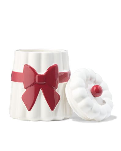 bocal de rangement 12,5 x 12,5 x 16,1 cm c&eacute;ramique n&oelig;ud - 25100580 - HEMA