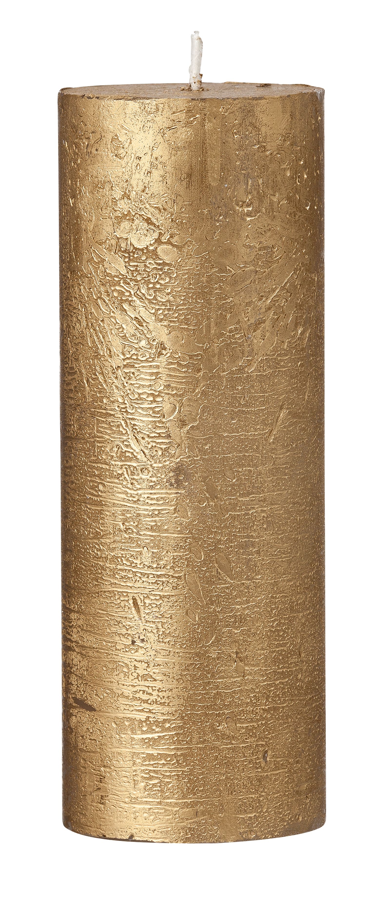 bougie rustique - 19x7 cm - or dor&eacute; 7 x 19 - 13503217 - HEMA