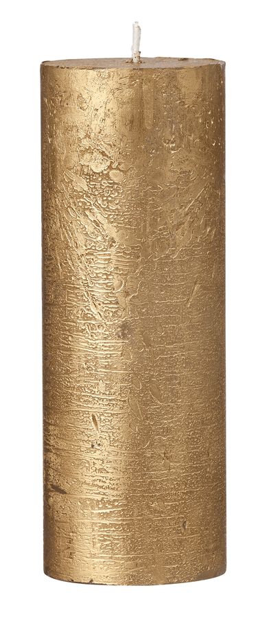 bougie rustique - 19x7 cm - or dor&eacute; 7 x 19 - 13503217 - HEMA