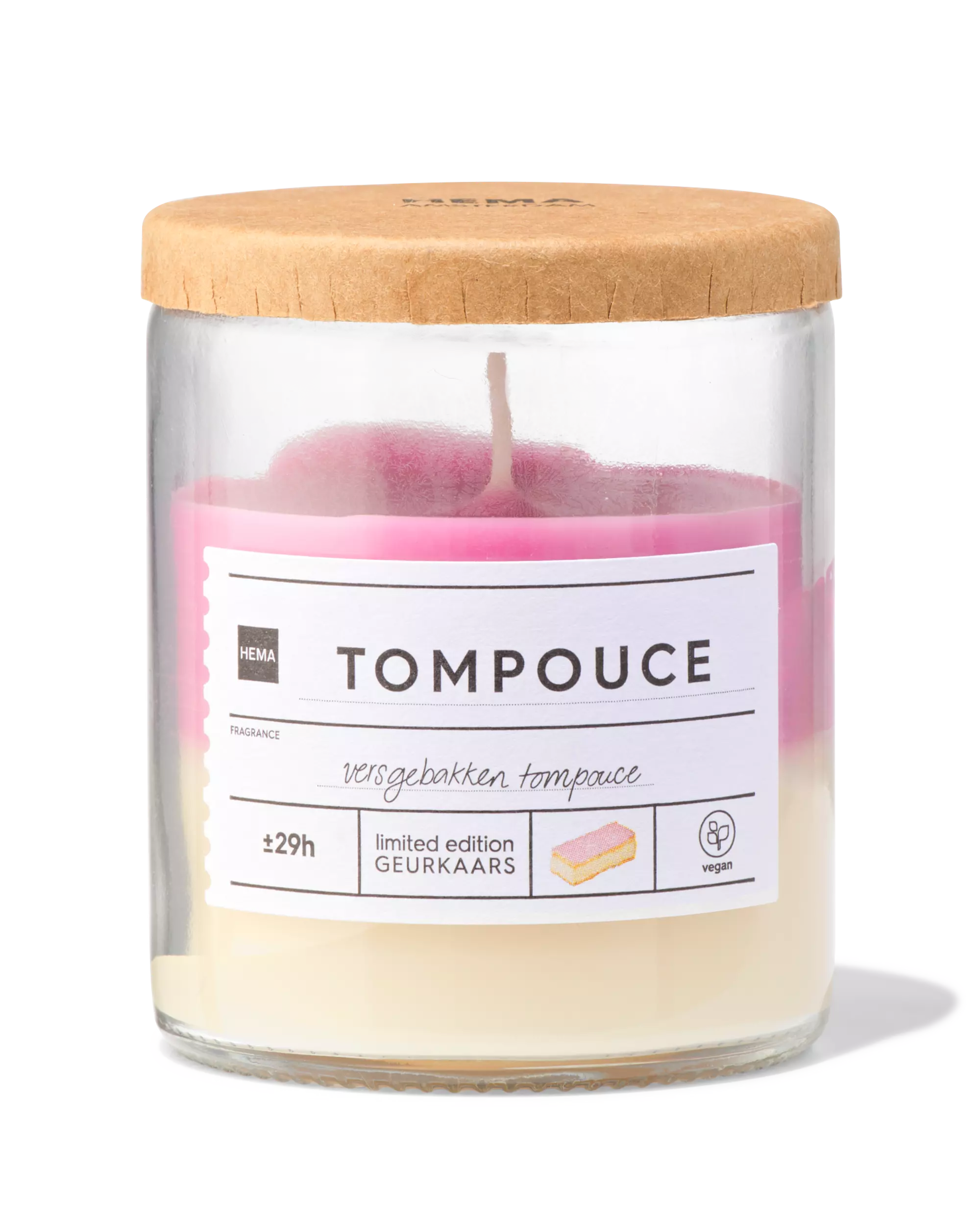 bougie parfumée en verre tompouce