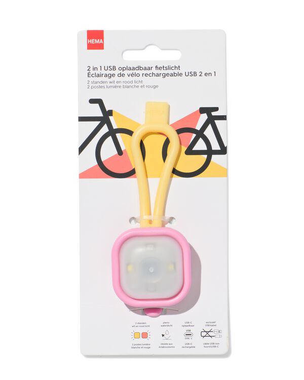 lampe de v&eacute;lo USB avant et arri&egrave;re tompouce - 41100026 - HEMA