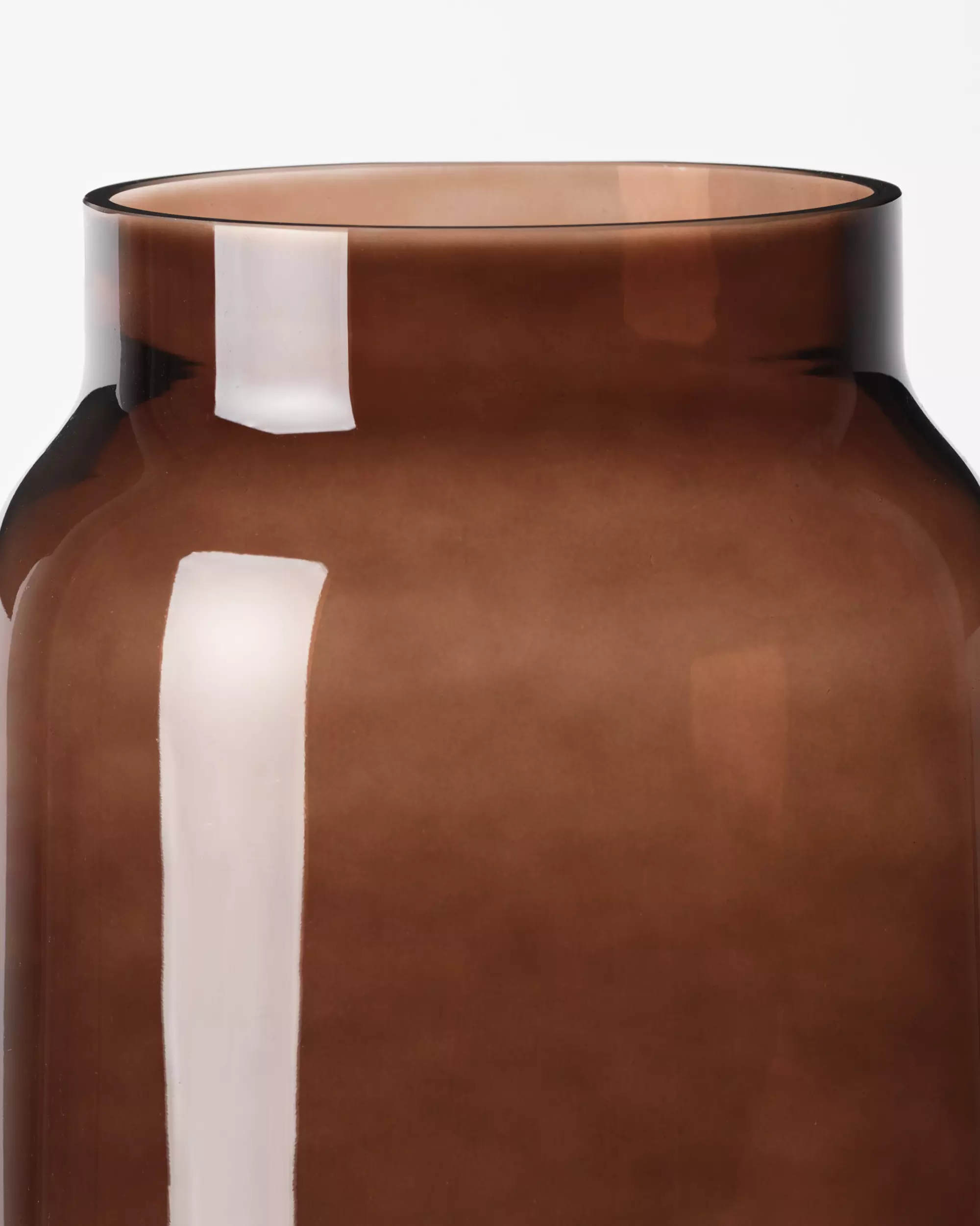 Vase ⌀ 15 x 30 cm, Binkie, Glas, Braun