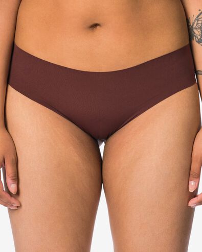slip br&eacute;silien femme microfibre avec dentelle marron fonc&eacute; marron fonc&eacute; - 19608270DARKBROWN - HEMA