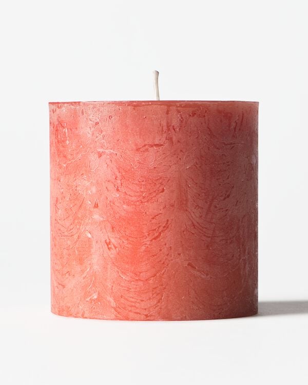 stompkaars ⌀10x10cm rustiek donkeroranje - 13504249 - HEMA