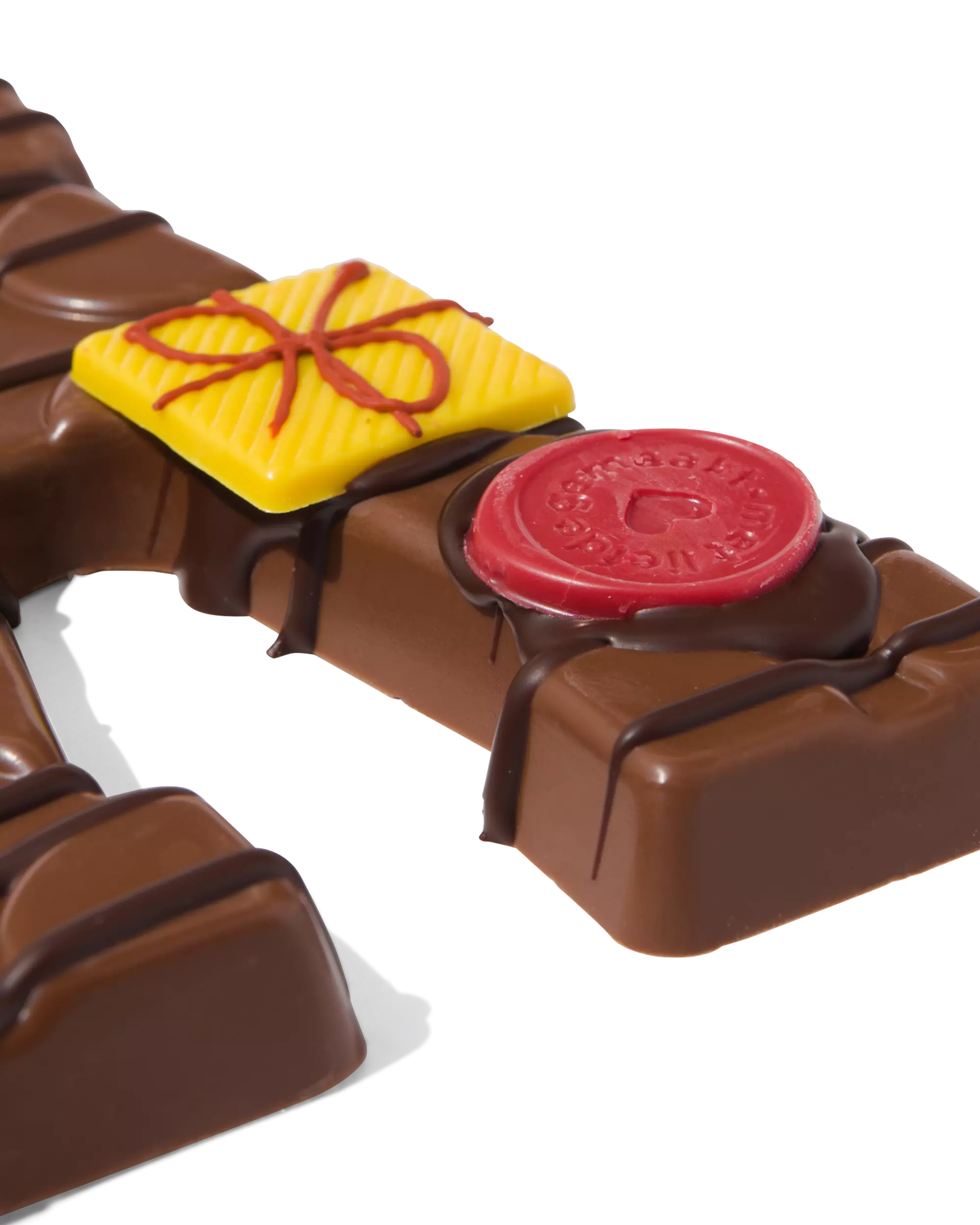 handgedecoreerde chocoladeletter melk V 180g