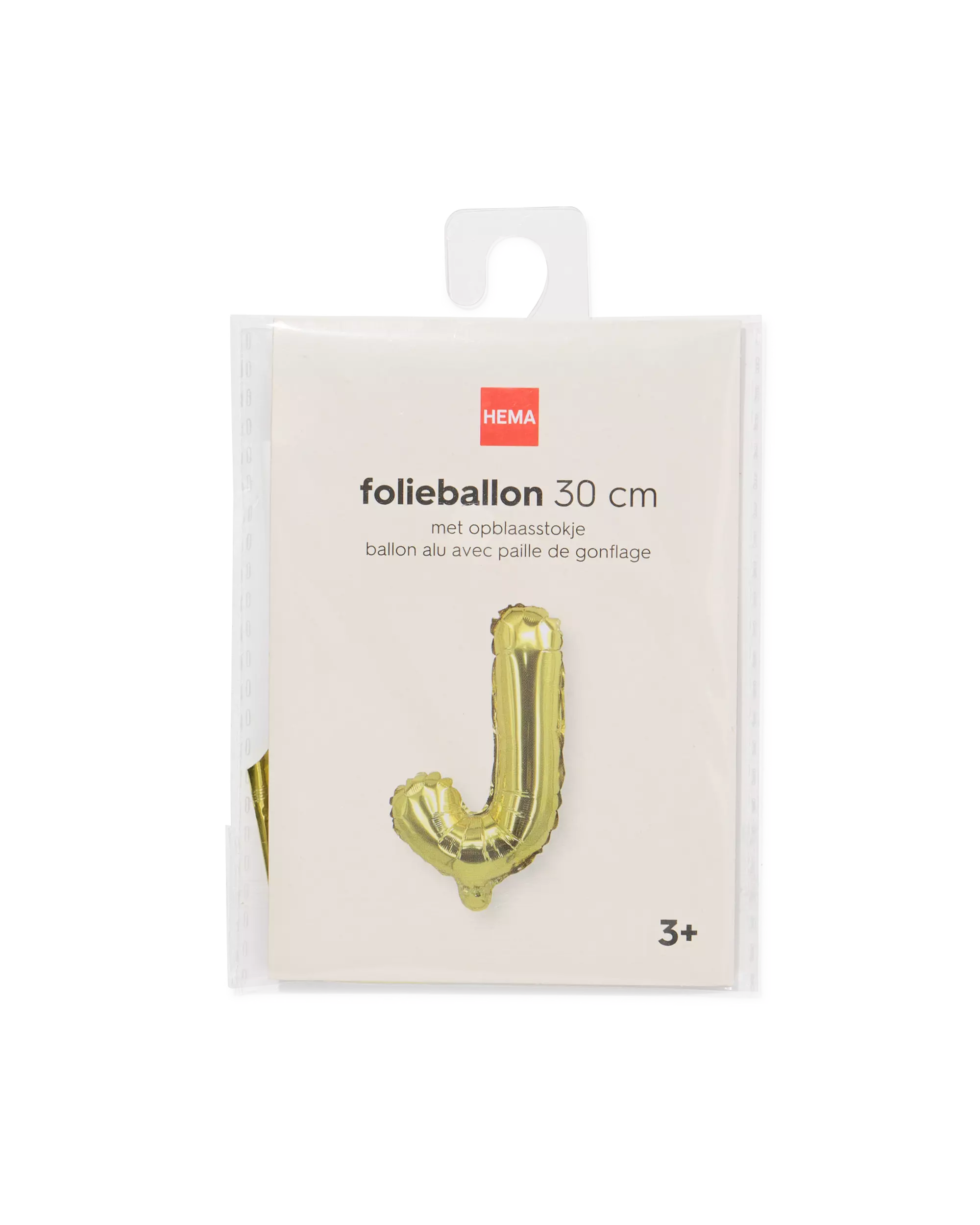 ballon alu lettre J 30cm doré