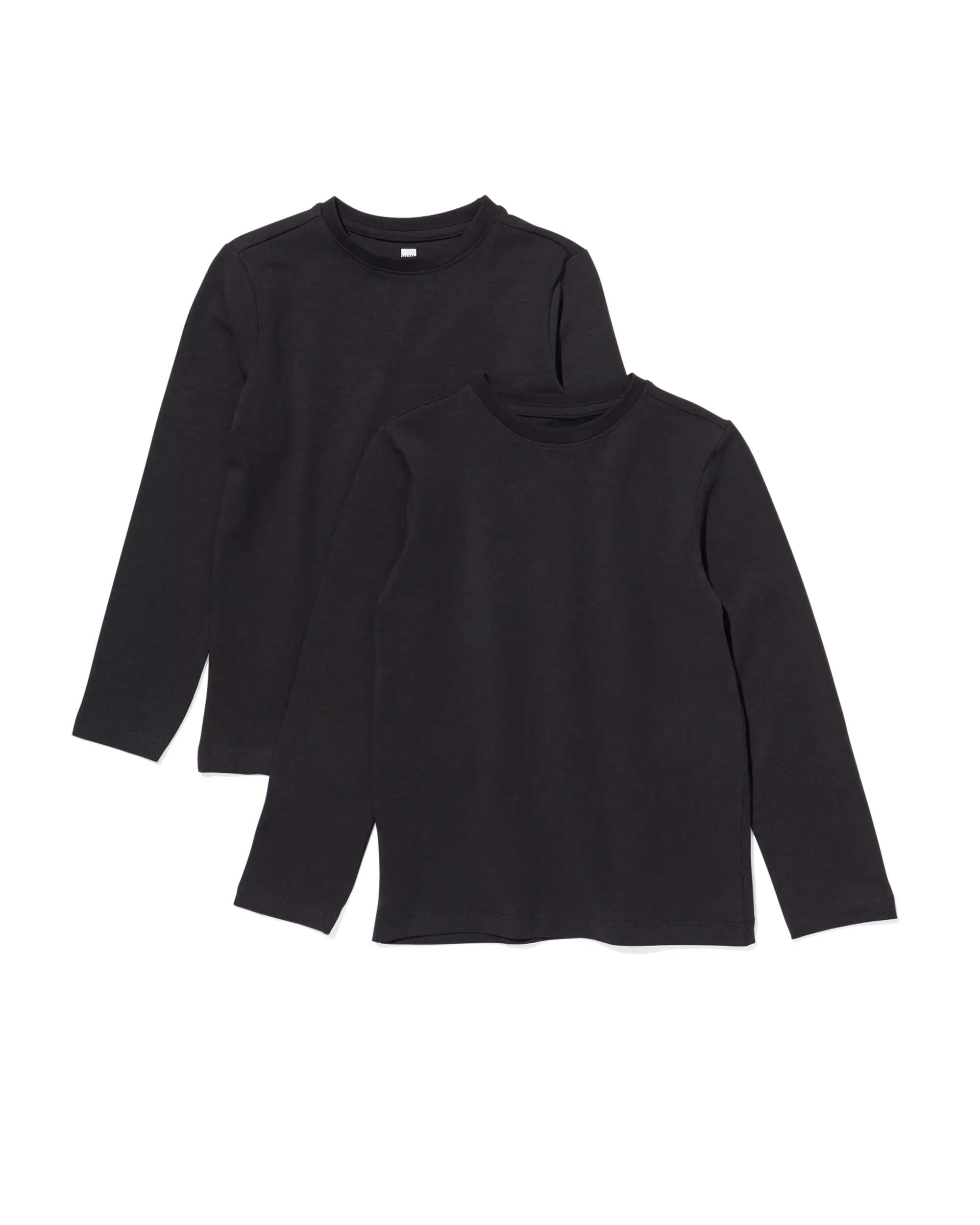 kinder basis t-shirts stretch katoen - 2 stuks