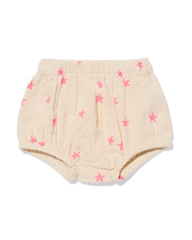 pantalon nouveau-n&eacute; coupe confortable mousseline &eacute;toiles &eacute;cru 56 - 33452522 - HEMA