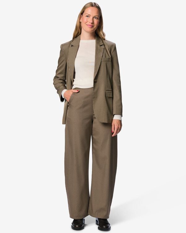 pantalon femme Lucy coupe classique carreaux polyester recycl&eacute; multi multi - 36214620MULTI - HEMA