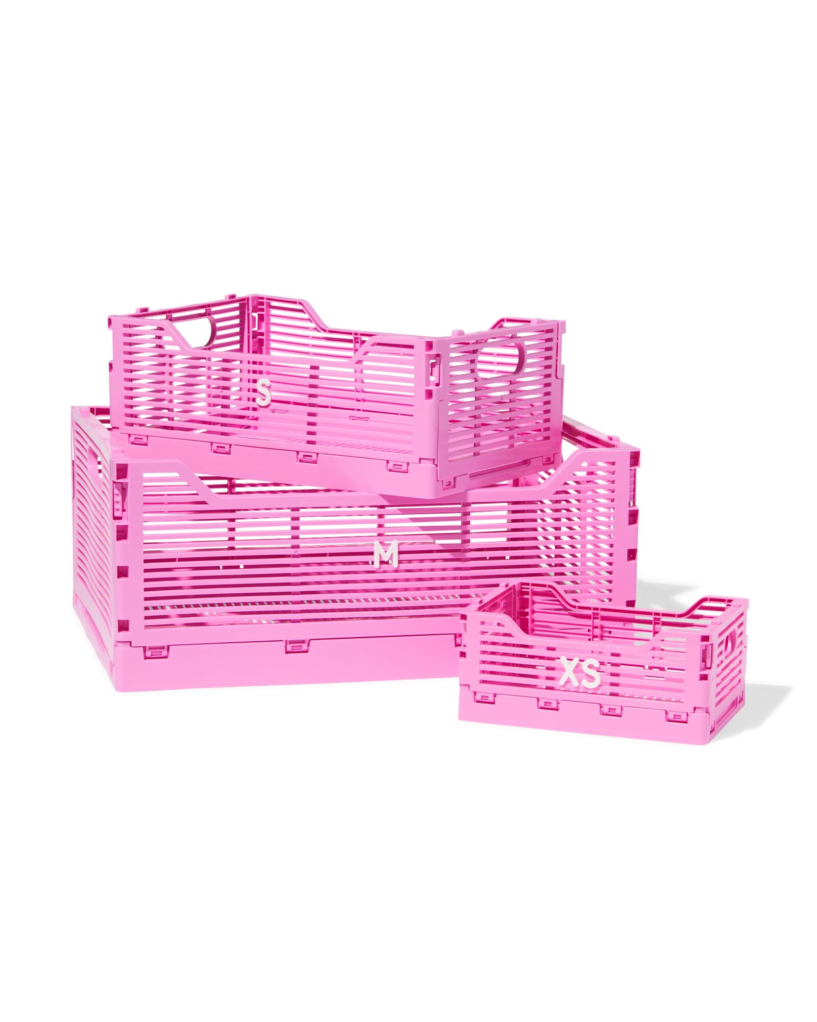 caisse pliable &agrave; lettres recycl&eacute;e S rose rose S  20 x 30 x 11,5 - 39810404 - HEMA