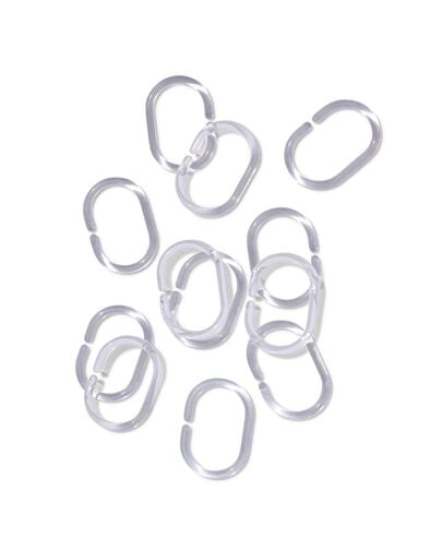 douchegordijnringen transparant - 12 stuks - 80300005 - HEMA
