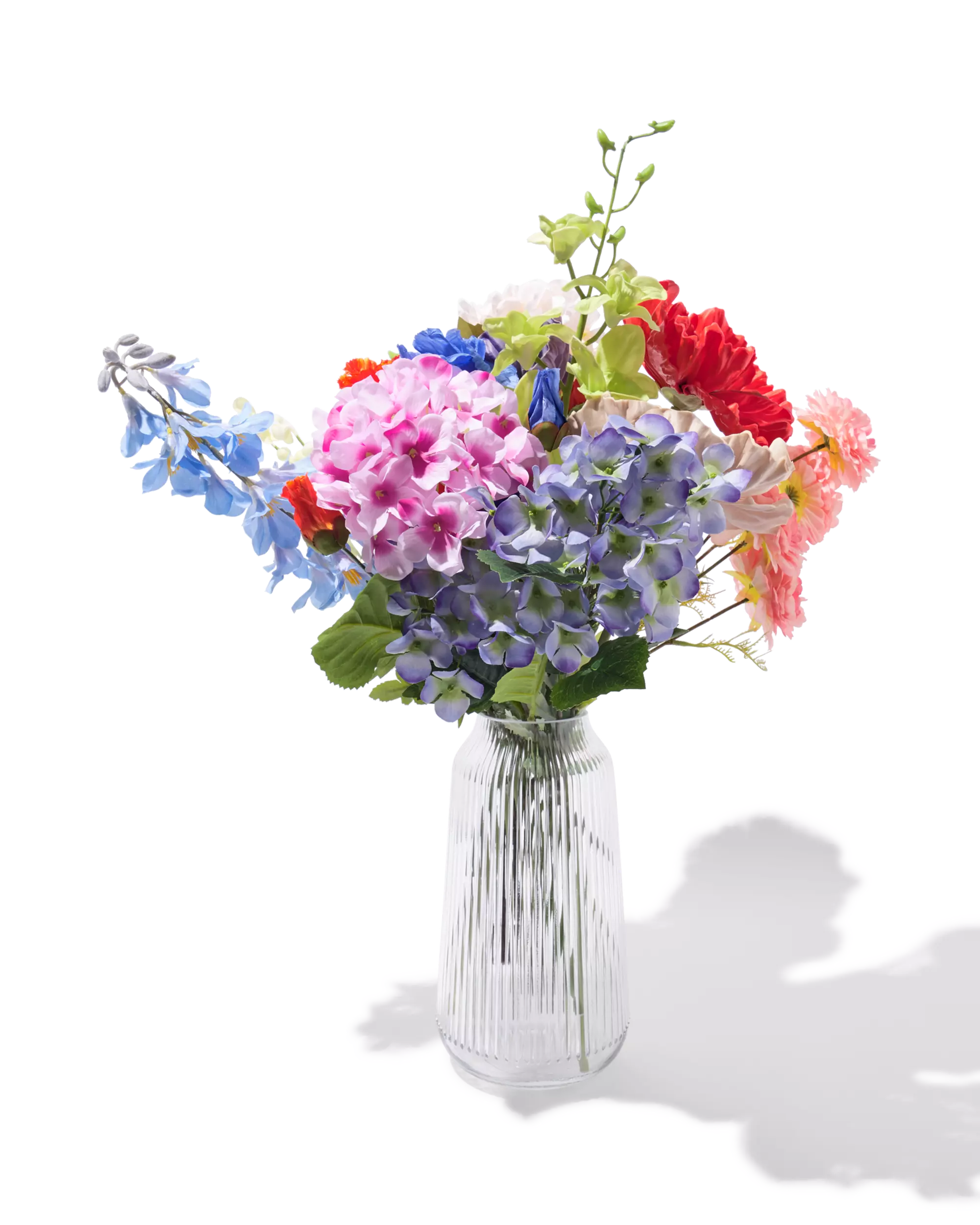 fleur artificielle pavot 55 cm caoutchouc rouge