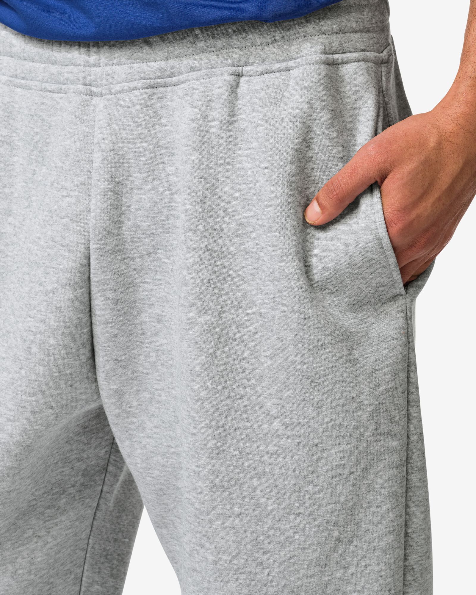 herenbroek sweatstof regular fit grijsmelange grijsmelange - 2101240GREYMELANGE - HEMA