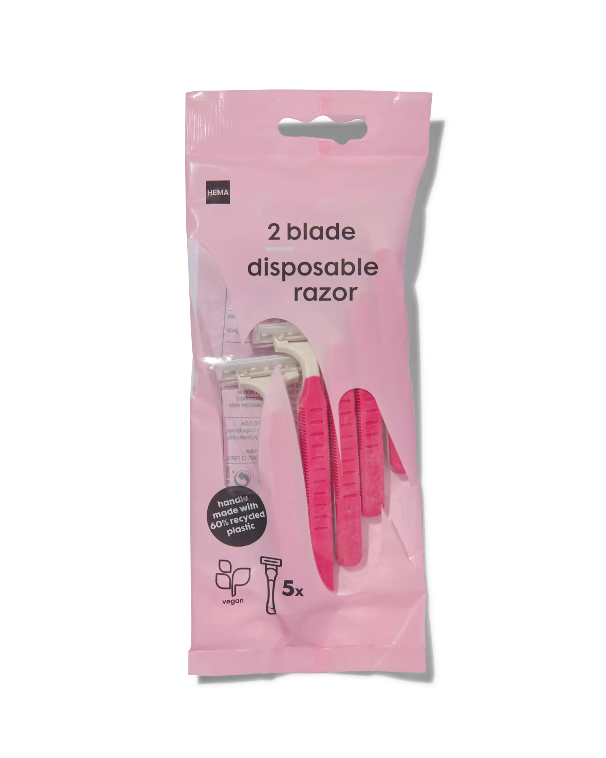 wegwerp scheermesjes 2-blad - 5 stuks