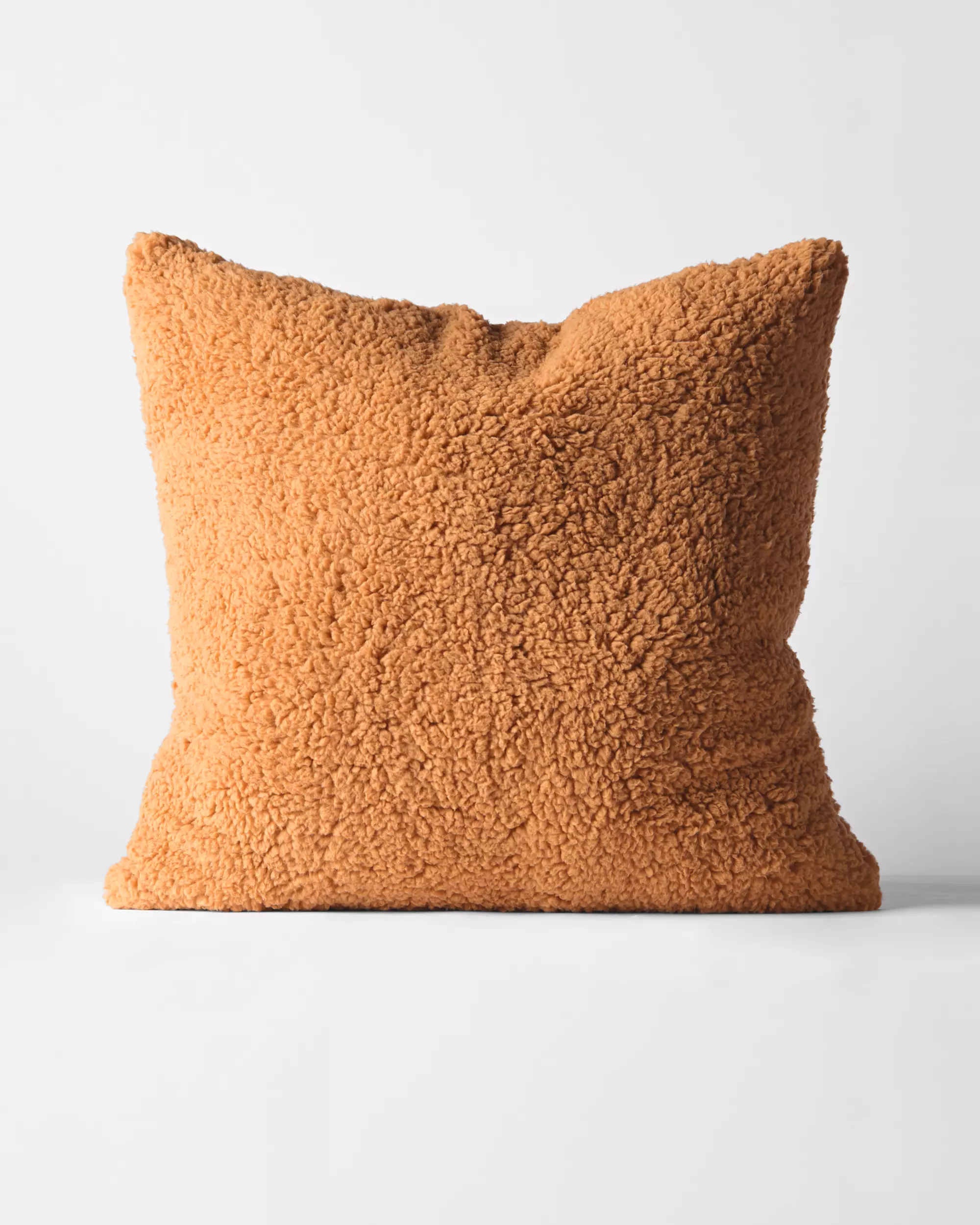 housse de coussin 50x50 cm peluche marron
