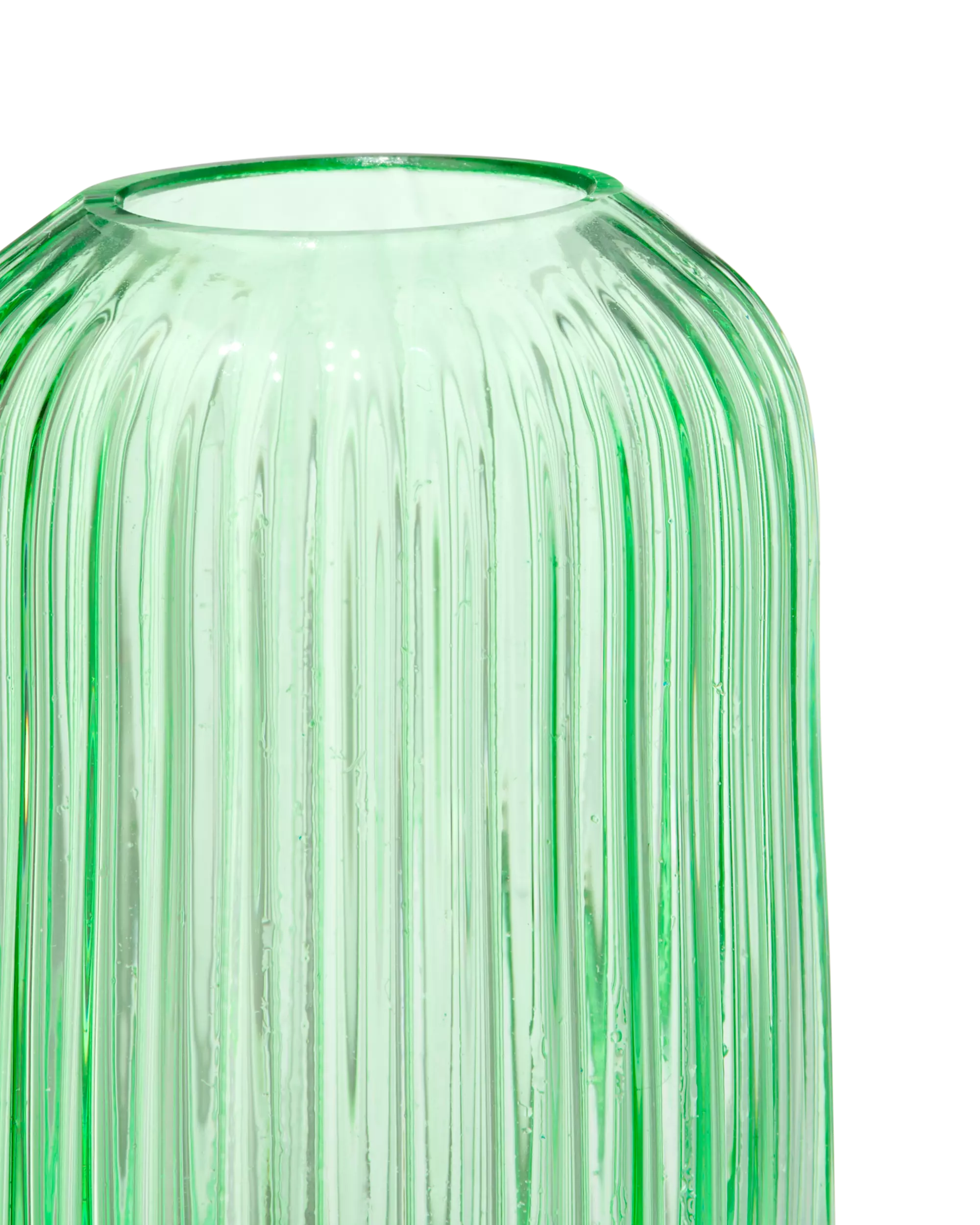 vase pour bâtonnets parfumés ⌀5,5x11cm verre nervuré vert