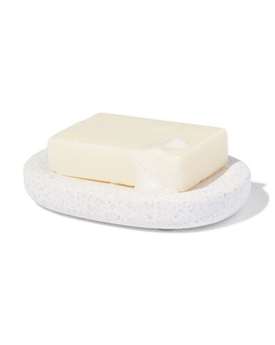 zeepbakje 9x13cm terrazzo beige - 80330051 - HEMA