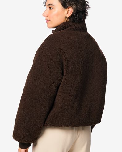 Wendbare Damenjacke aus Teddystoff  braun braun - 36212360BROWN - HEMA
