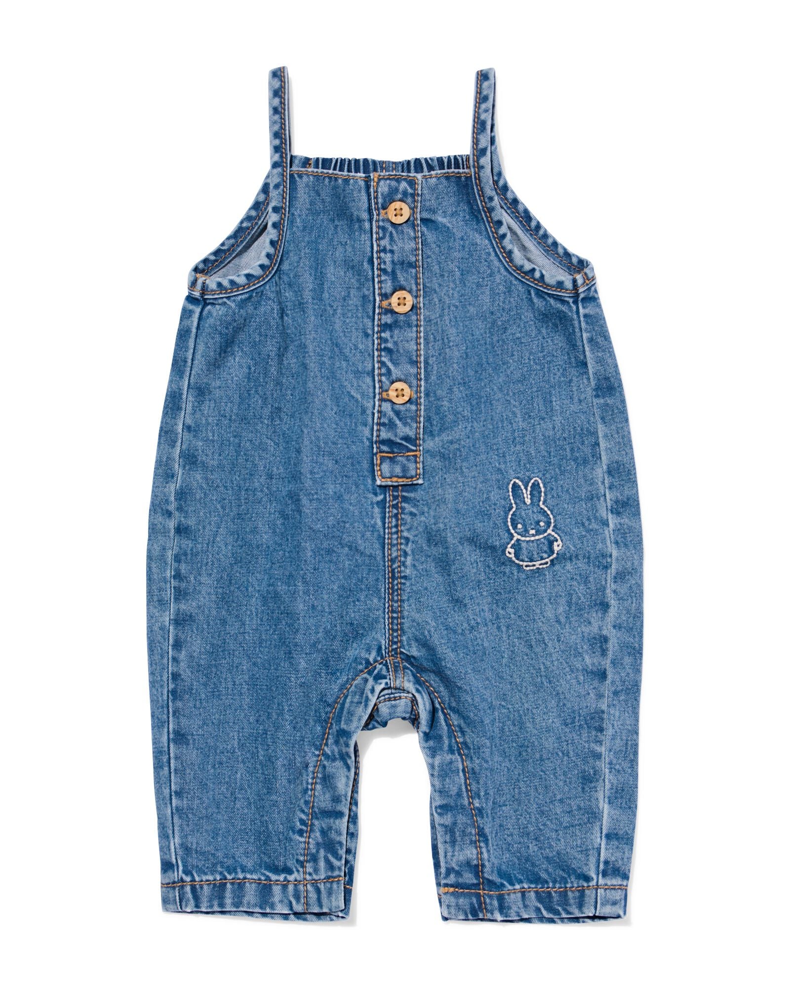 Miffy-Babyjumpsuit aus Denim jeansfarben jeansfarben - 33456520DENIM - HEMA