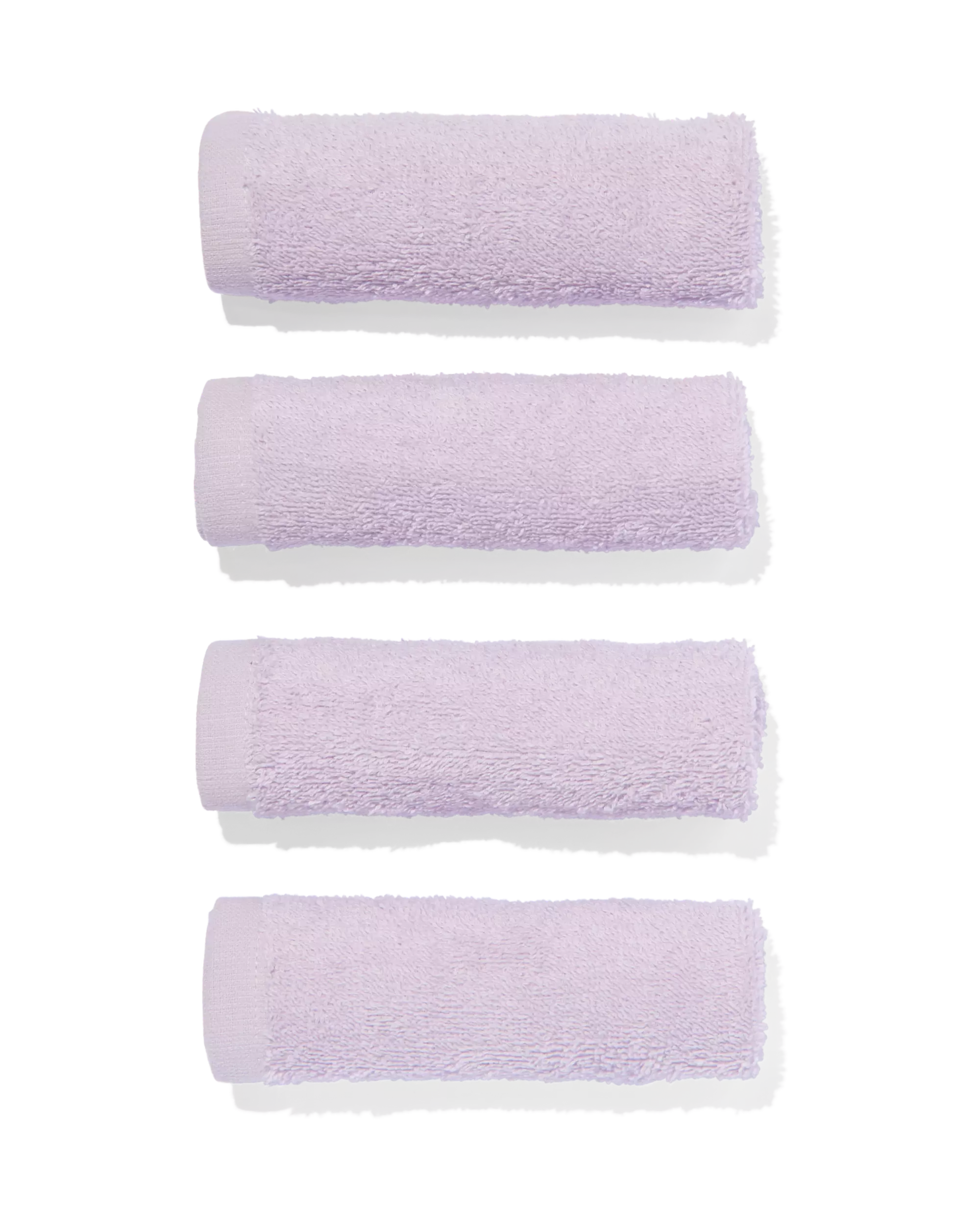 4 serviettes pour visage 30x30 lilas - qualité épaisse