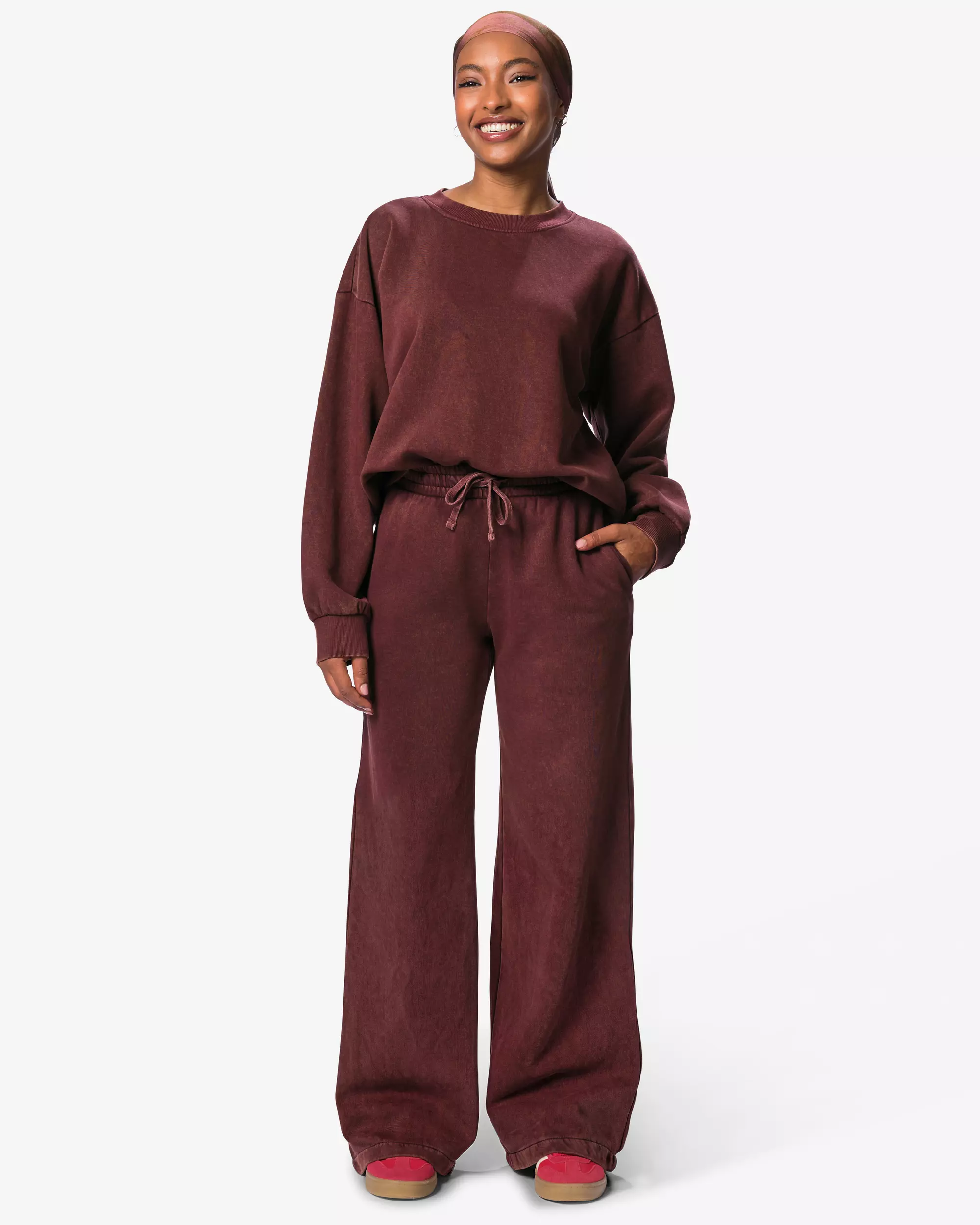 pantalon de jogging femme coupe décontractée en jersey