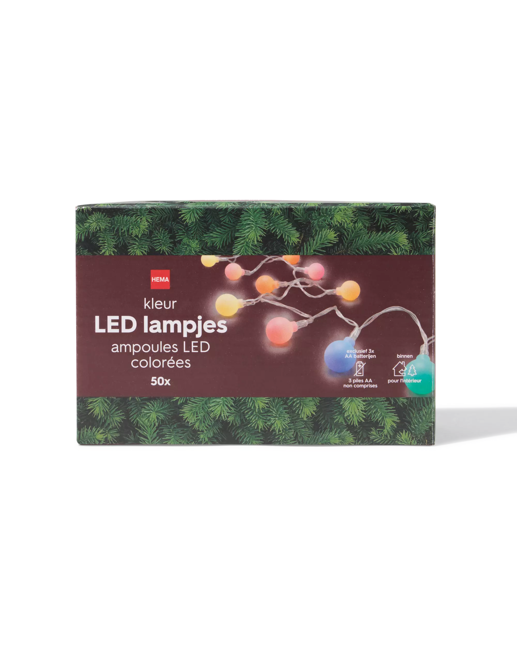 guirlande lumineuse 5,1 m avec 50 LED colorées pour l'intérieur