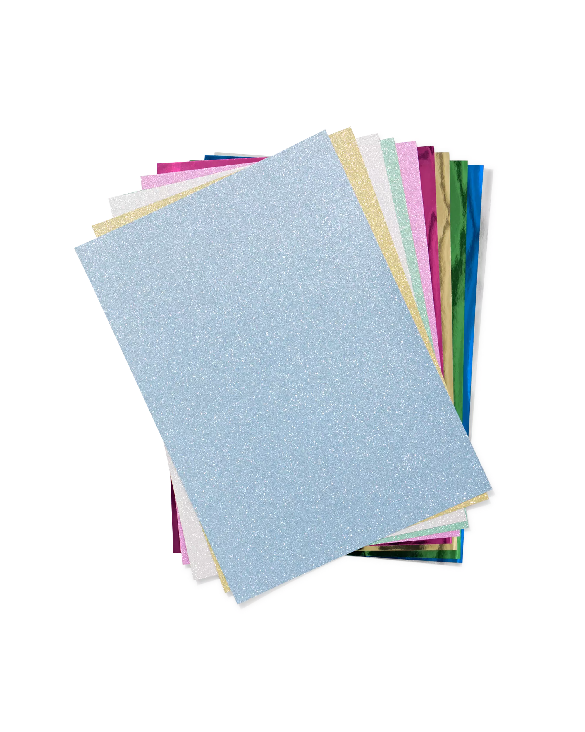 papier pailleté et métallisé A4 - 20 pièces