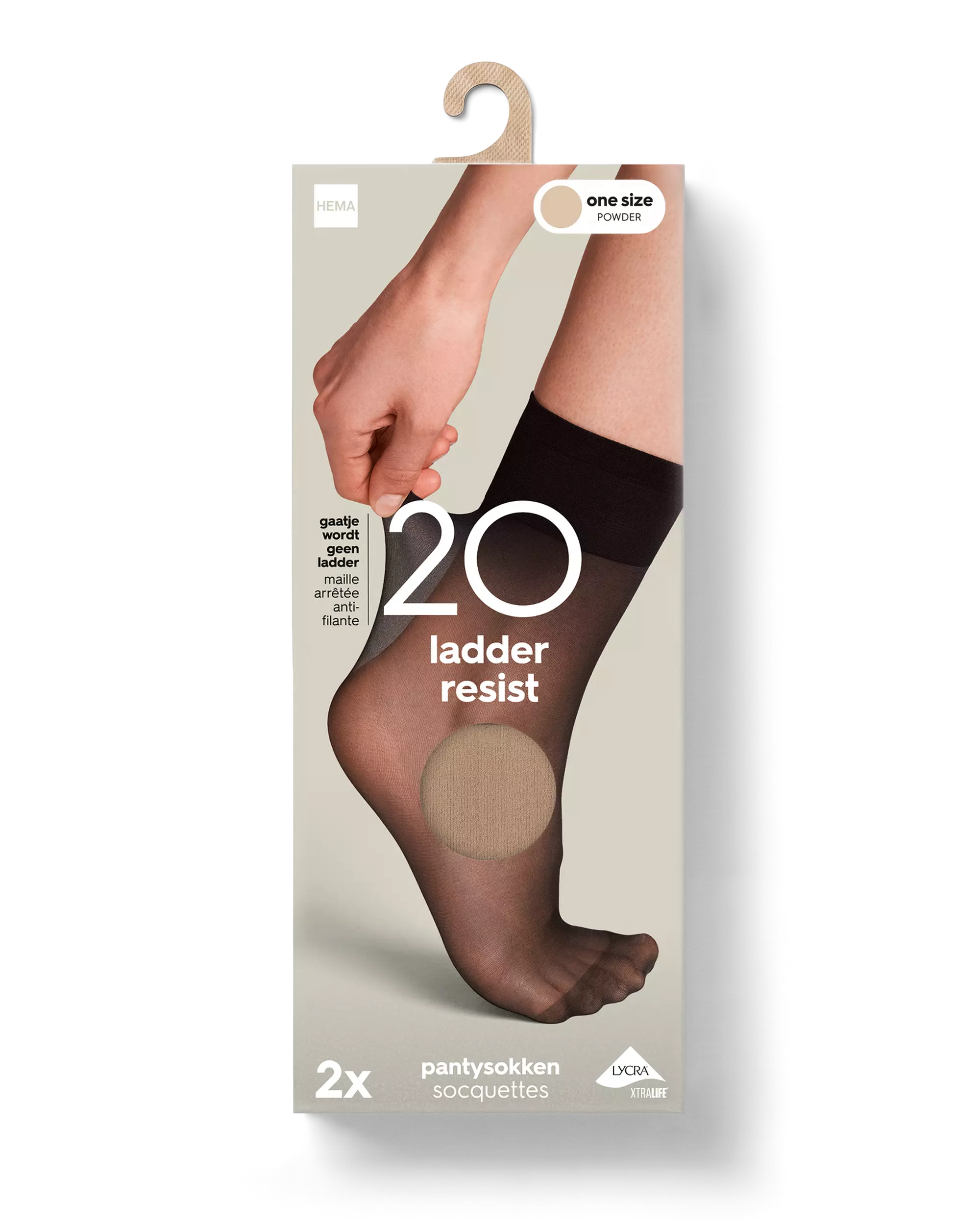 socquettes anti-filage 20 deniers mates - 2 paires
