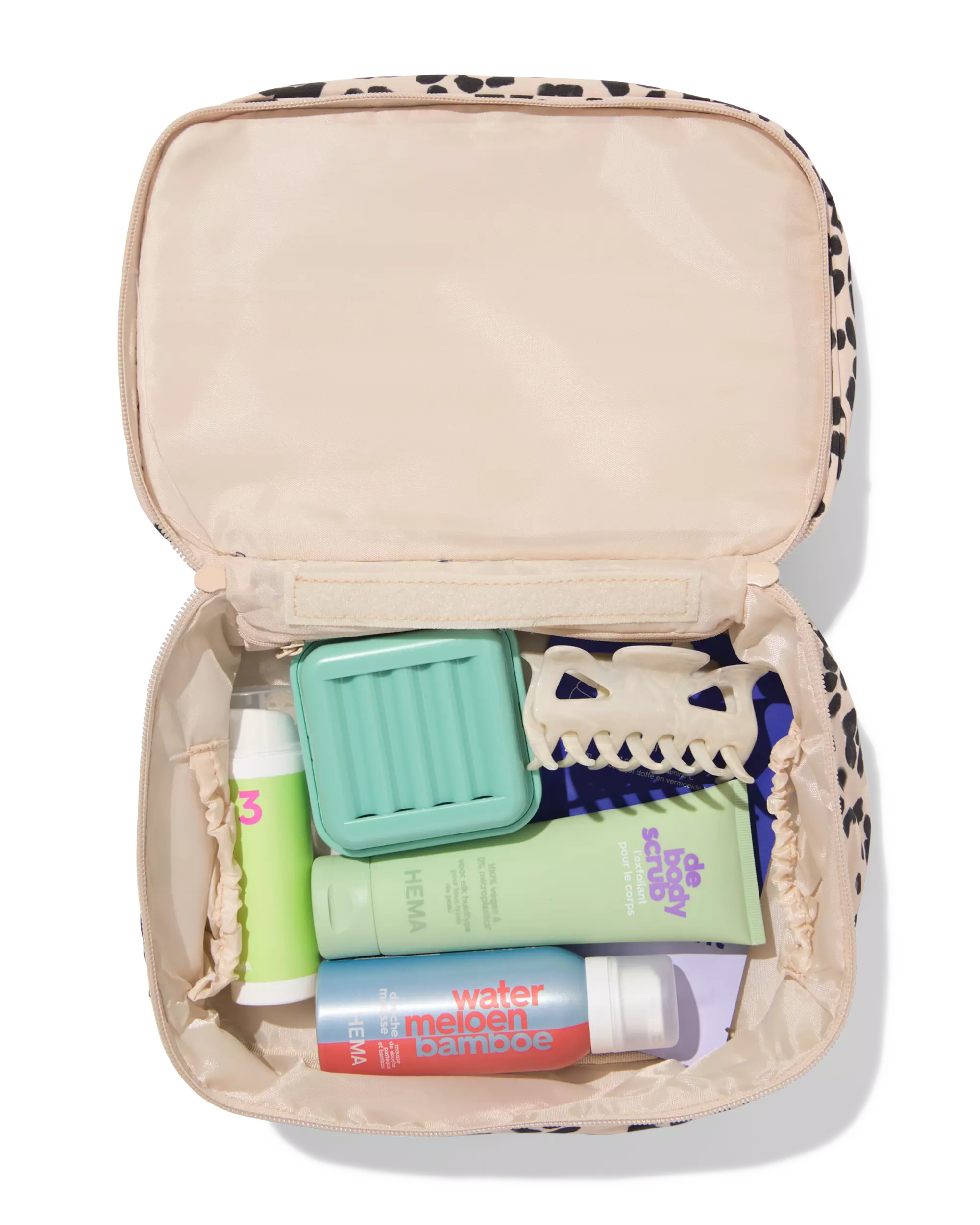 trousse de toilette 25x17cm léopard