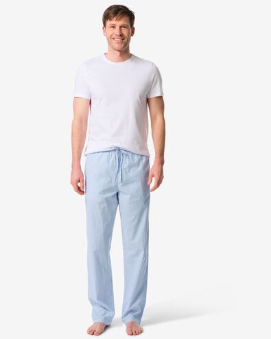 Pantalon de pyjama hommes Pepijn coupe droite popeline rayures blanc cass&eacute; - 23686100OFFWHITE - HEMA