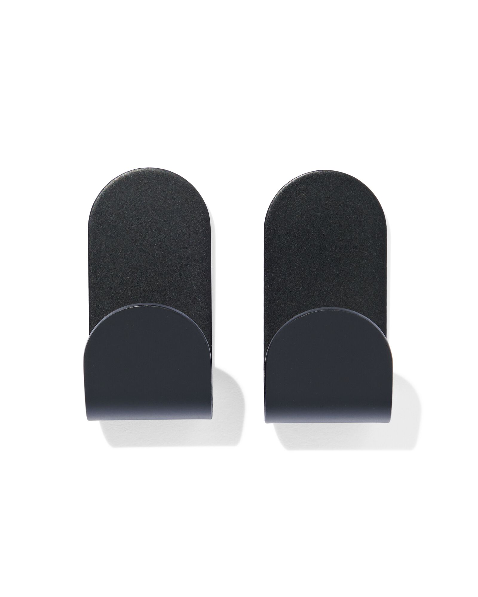 2&nbsp;crochets &agrave; coller inox noir 5x2.5 - 80330142 - HEMA