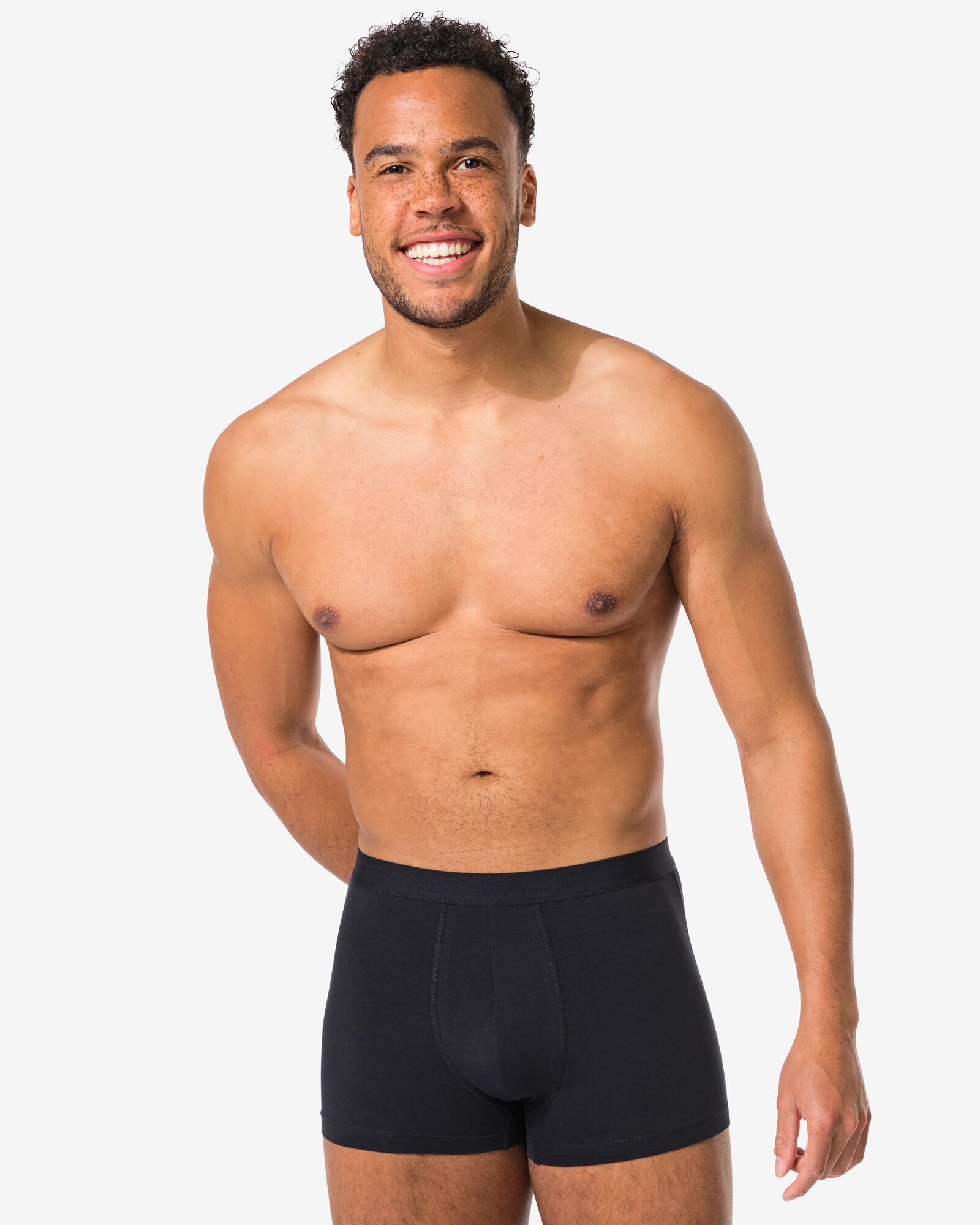 boxers courts homme - lot de 3 noir - 19190290BLACK - HEMA